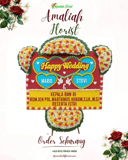 Papan Bunga Pernikahan Kalibukbuk